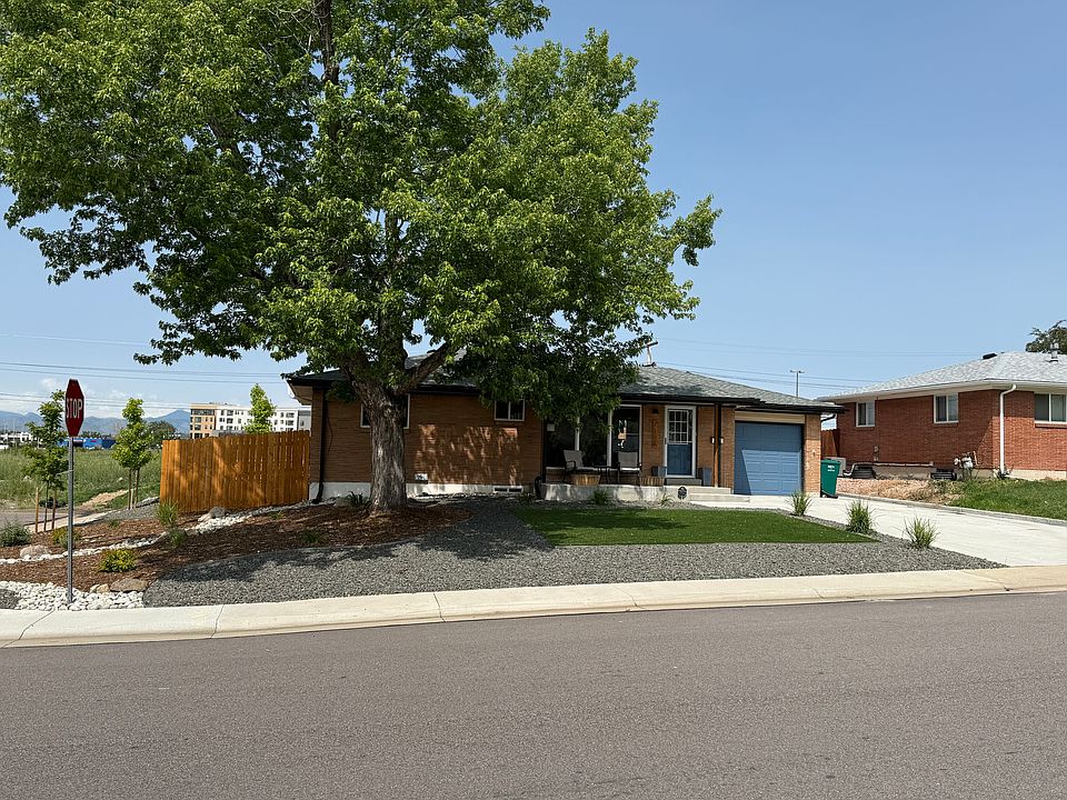 Front of house, corner lot.