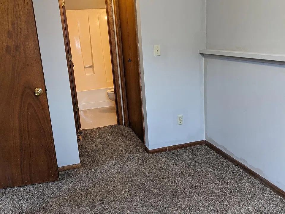 Bedroom looking towards the closets and bathroom