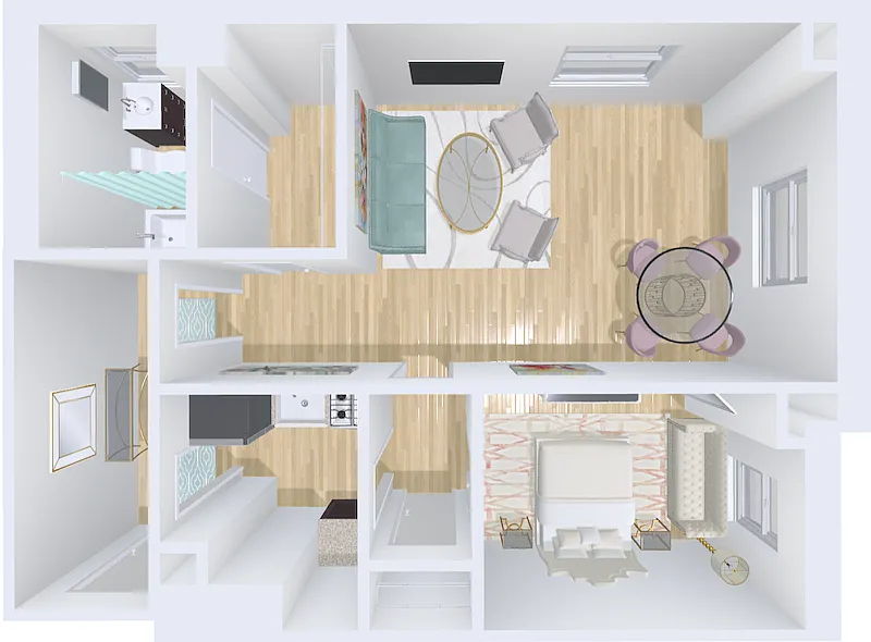 Floor plan 1bd/1b 3