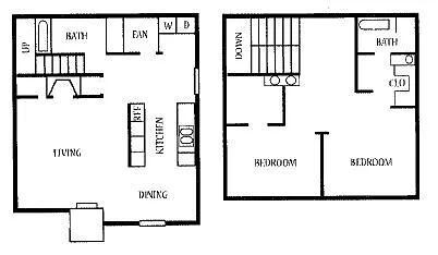 Floor plan 2X1.5 TH