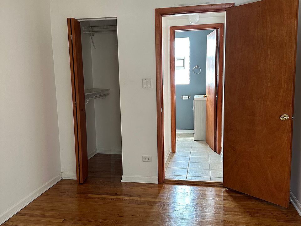 Bedroom, closet, entrance to bathroom