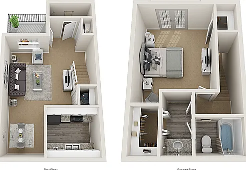 1 Bed/1.5 Bath Townhome 1 Bed/1.5 Bath Townhome