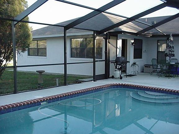 screened in pool area
