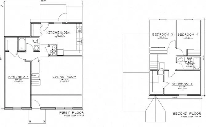 Floor plan 4 Bedroom Unit