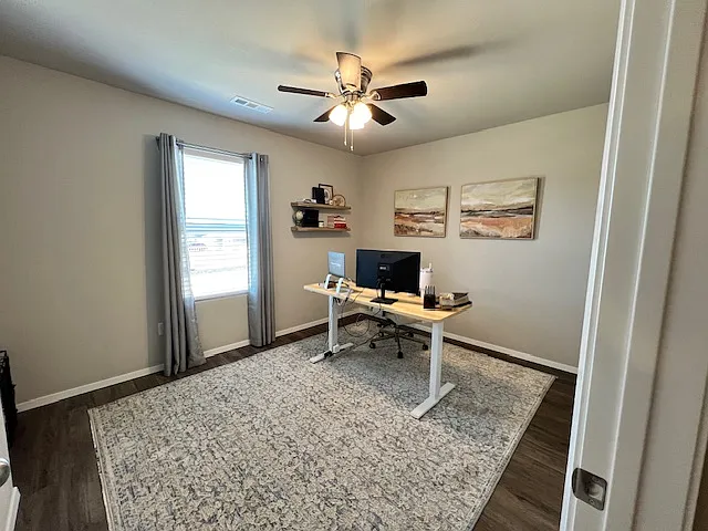 Front bedroom has a great view and plenty big for a queen!