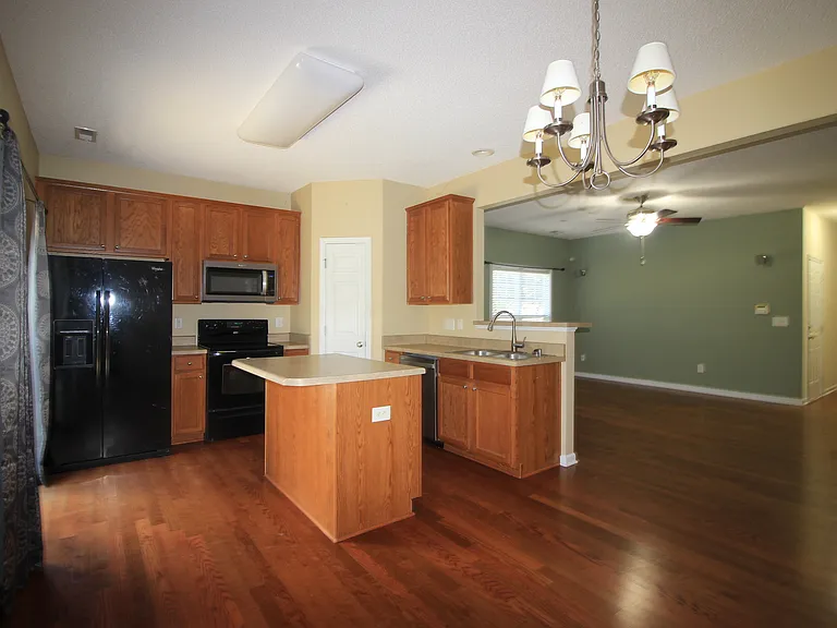 From the dining area facing the kitchen