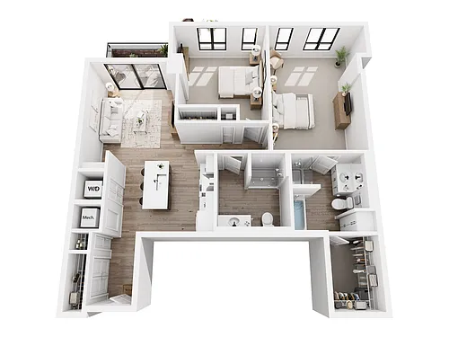 Floor plan 2 Bedroom J