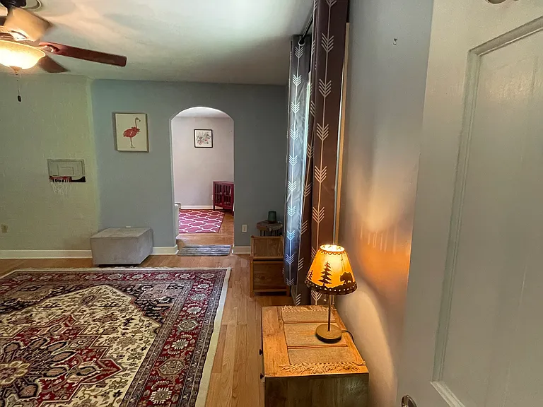 Downstairs right bedroom/office suite with private bathroom and shower
