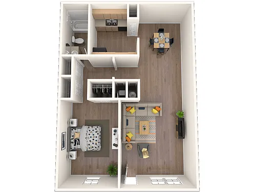 Floor plan 1 Bed 1 Bath