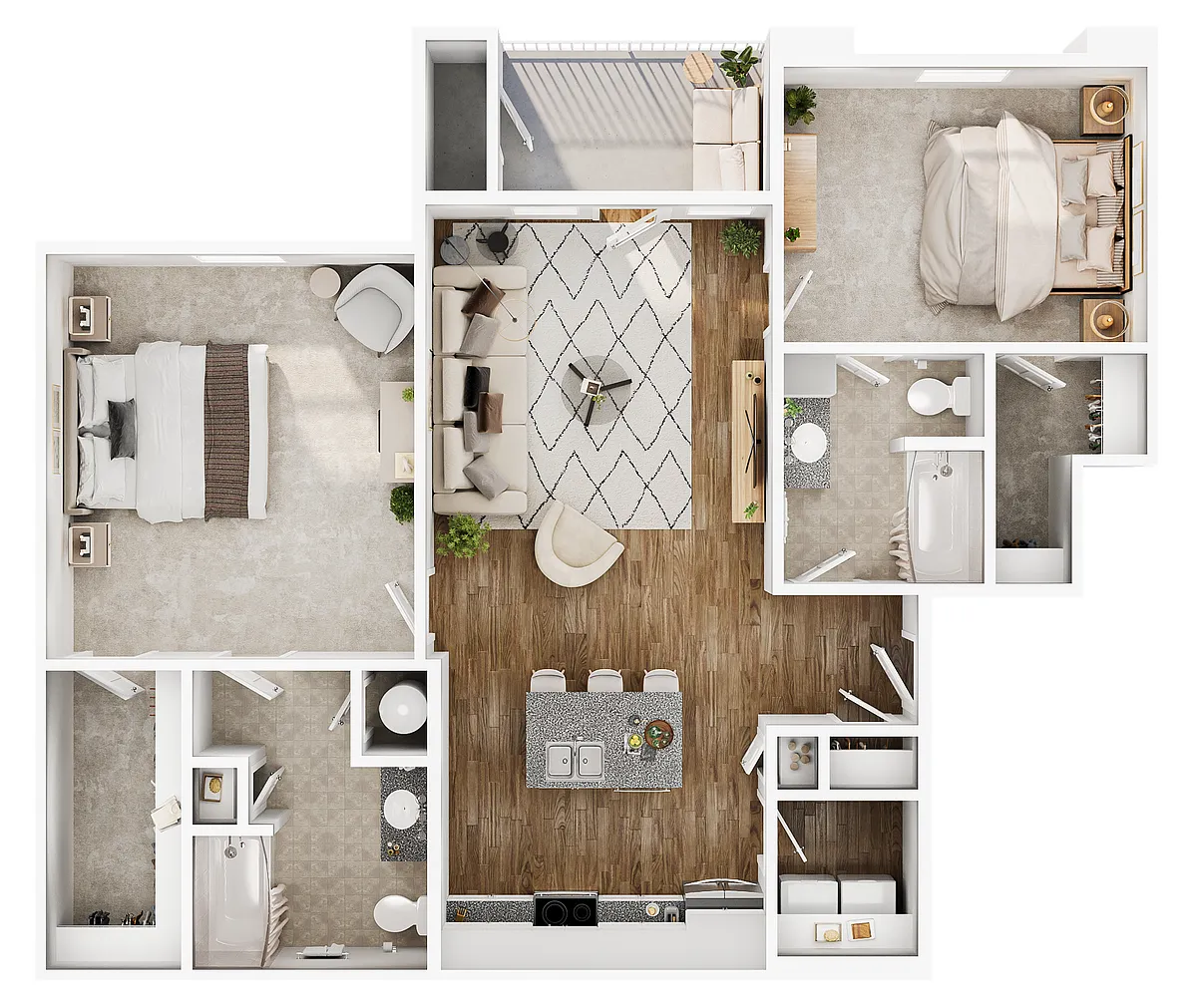 Floor plan 2 Bedroom Premier