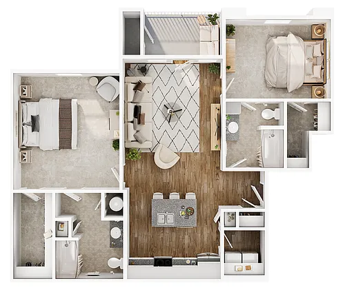 Floor plan 2 Bedroom Premier