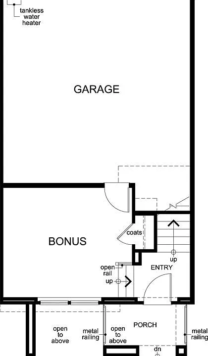 Entry level ground floor with garage and office space