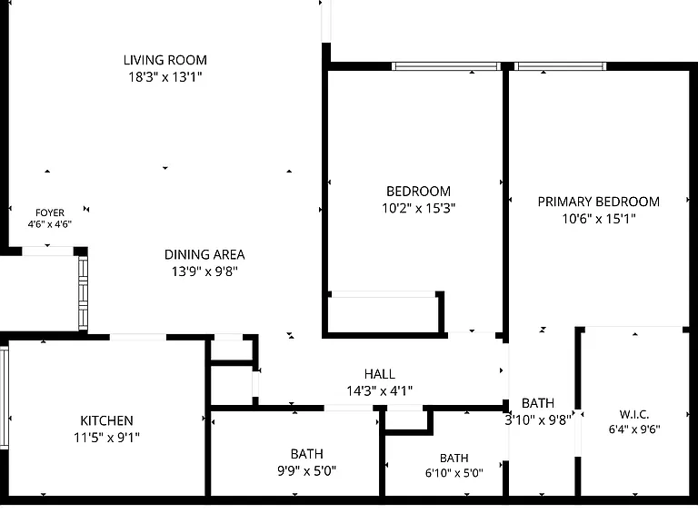 Floor plan with approx. dimensions
