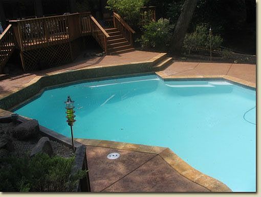 view of pool & guest house deck