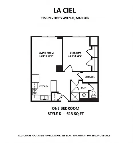 Floor plan One Bedroom