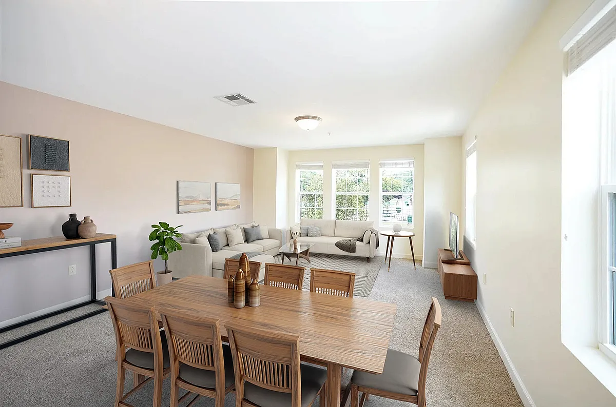 Spacious and bright dining and living area - Diamond Pointe