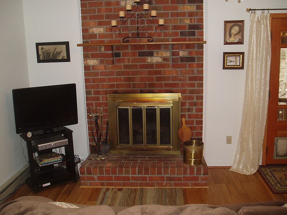 Wood burning fireplace