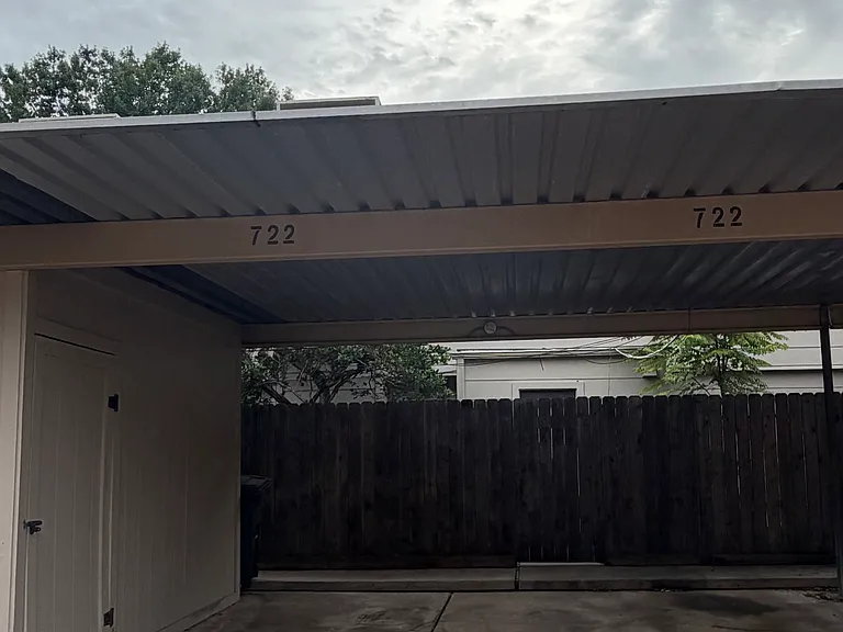 2 space carport and shed