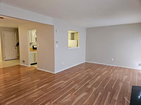 Living Room and dining area with laminate wood floors