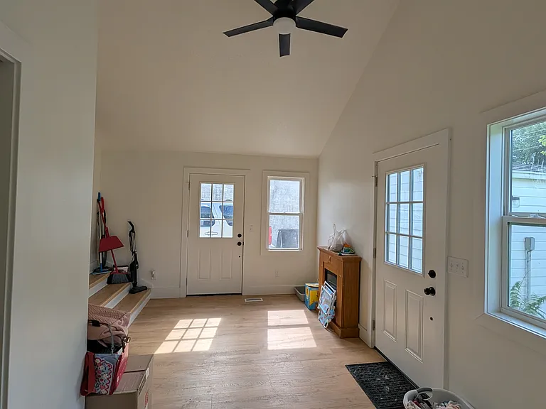 dining area by laundry and half bath