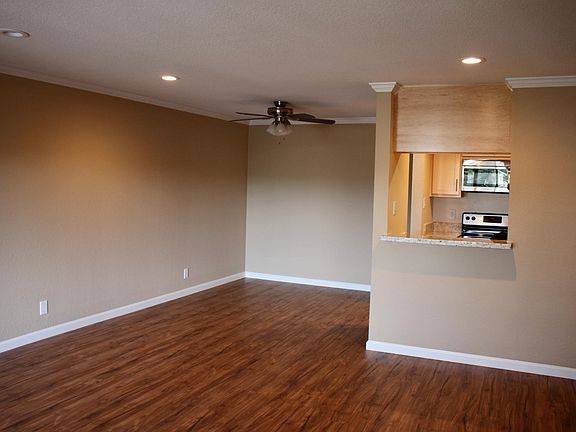 View of the dining room, taken from the living area.