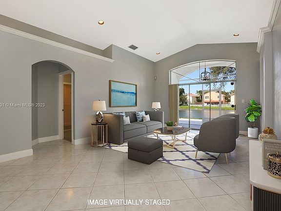 virtually staged living room