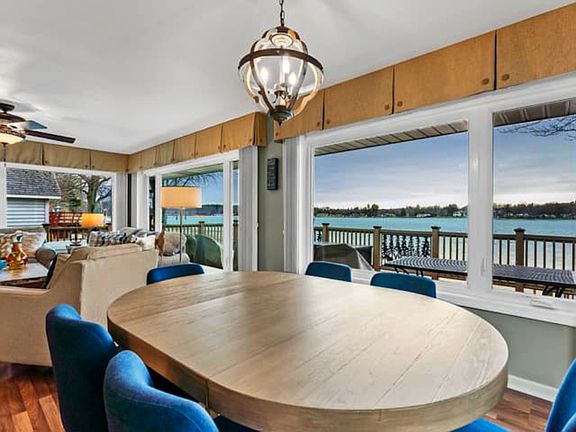 Dining area looking over the lake