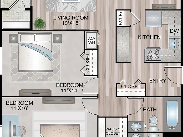 1097 Sq. Ft. 1097 Sq. Ft.
