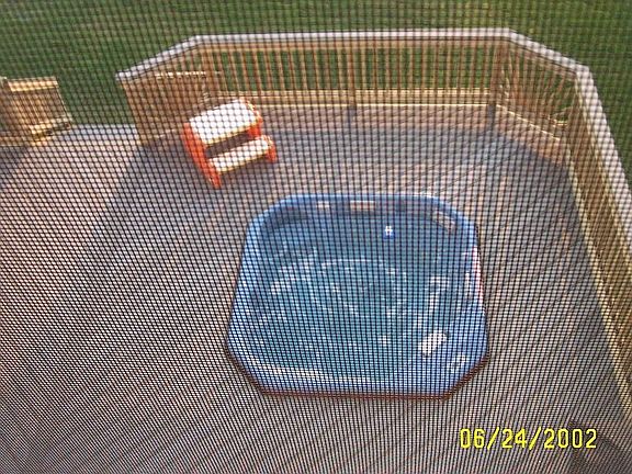 Deck with Hot tub