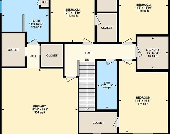 2nd Floor
Image is inverted, therefore layout is reverse