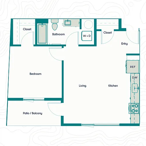 Floor plan 1X1 C