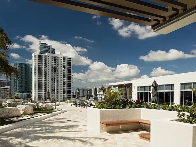 Rooftop lounge with stunning views