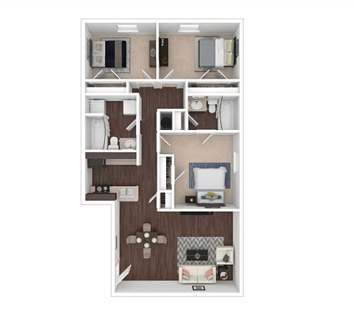 Floor plan 3 Bedroom 2 Bathroom