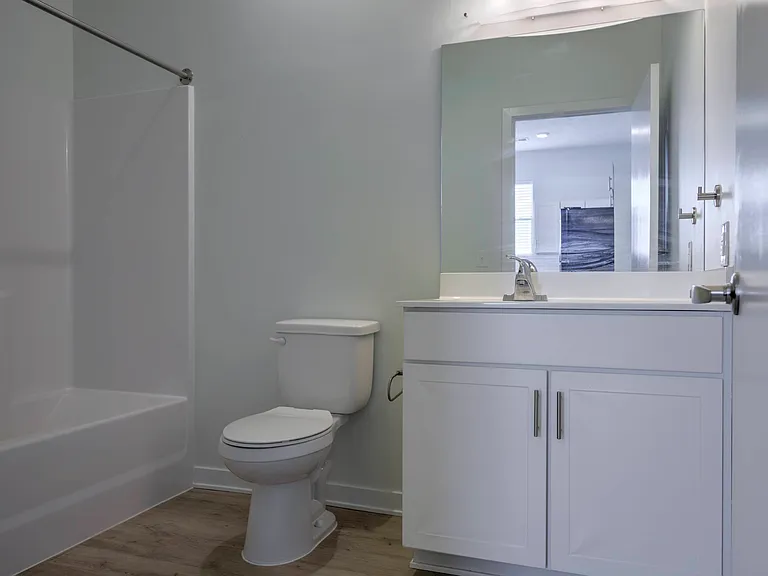 Bathroom in a unit at The Rise.