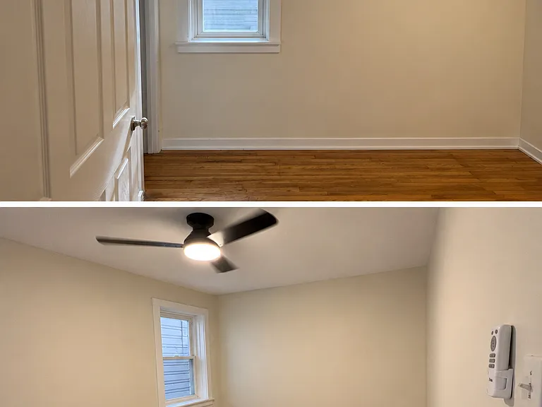 views of the first bedroom - same size as the second bedroom
