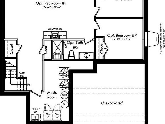 with Opt. Walkout, Opt. Shower in Bath 5, Opt. Wet Bar Opt. Fireplace