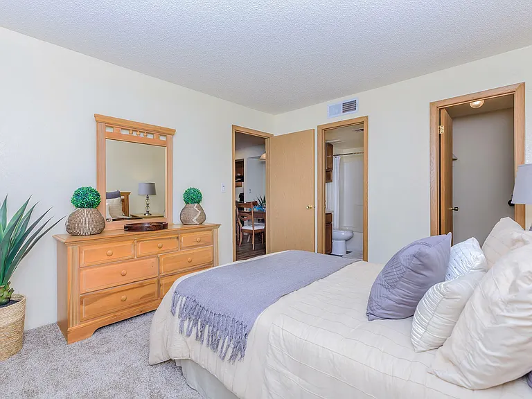 Modern and Cozy Bedroom at Whispering Pines