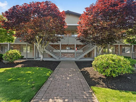 Tree-lined paths leading to your apartment entrance.