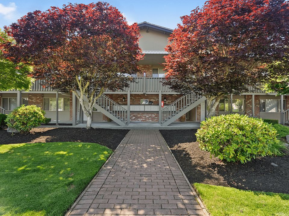 Tree-lined paths leading to your apartment entrance.