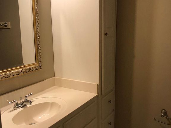 One side of Master Bathroom. Has a shower.