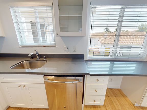 Remodeled kitchen with built in workspace