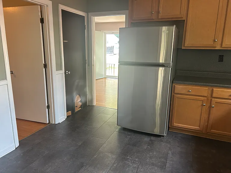 Stainless steel refrigerator, microwave, GAS stove, dishwasher included