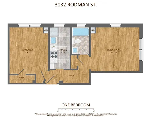 Floor plan One Bedroom