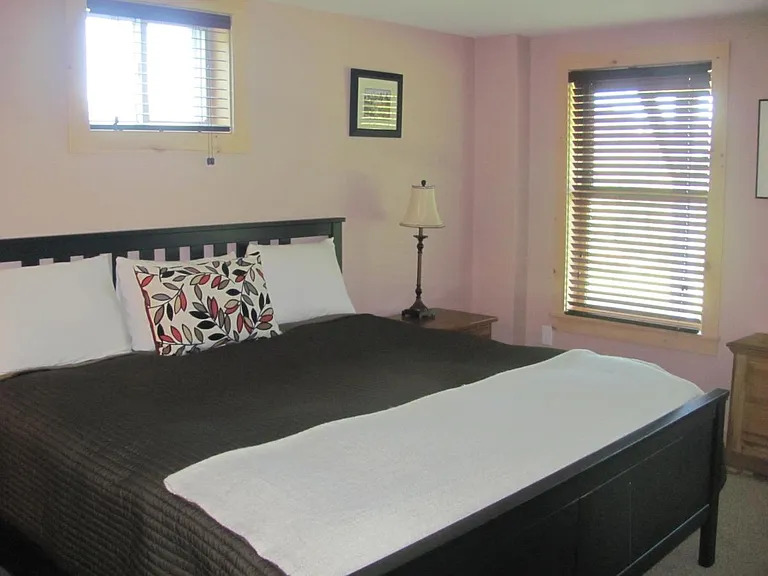 Lower level King bedroom with in suite full bathroom