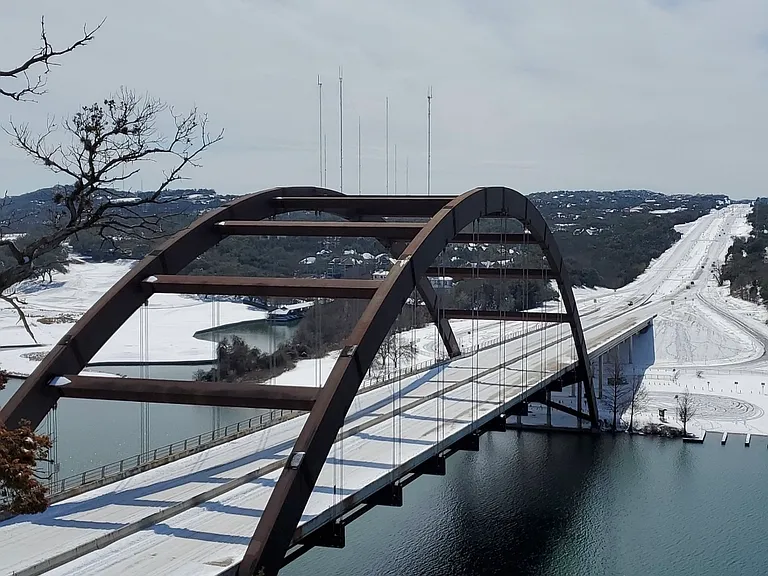 View from Pennybacker Bridge overlook, 5 minute walk from condo.