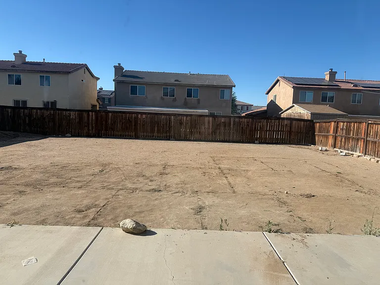 Large backyard