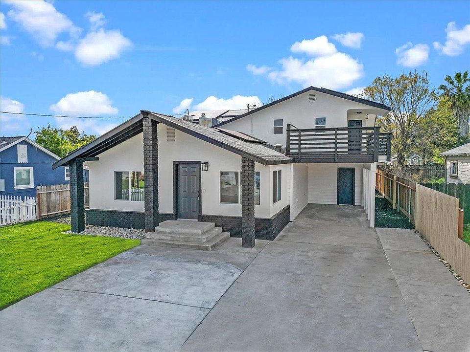 Front of home and balcony