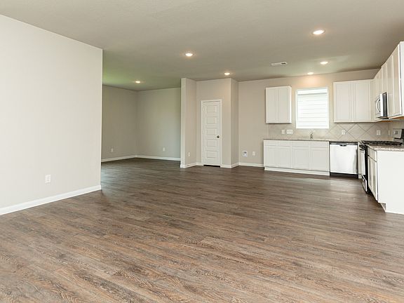 Family Room to Dining, Kitchen, and Flex Room