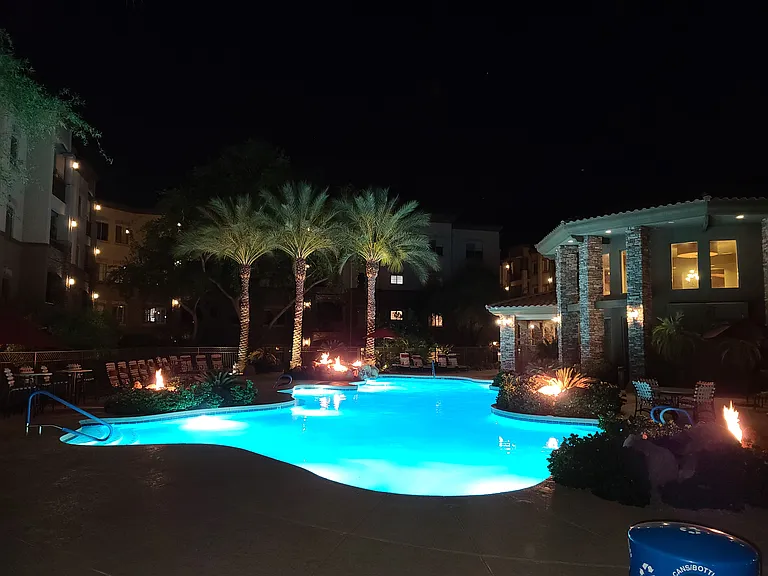 Third pool at night