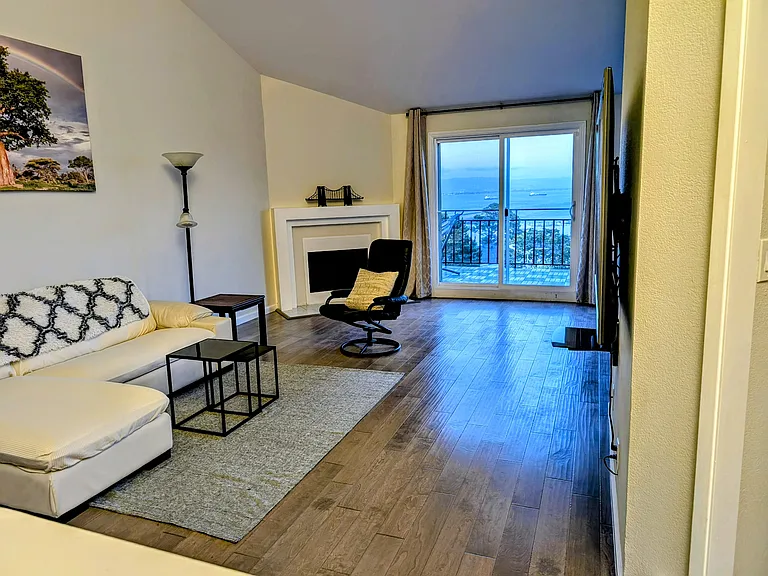 Living room with fire place